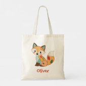 Süßer Patchwork-Fuchs Tragetasche (Rückseite)