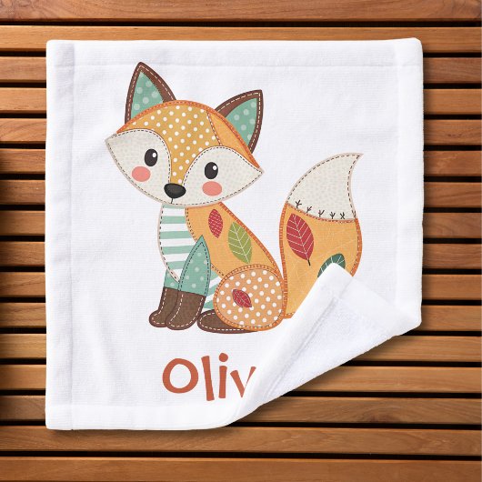 Süßer Patchwork-Fuchs Waschlappen