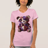 Süßer Patchwork-Schmusebär T-Shirt (Vorderseite)