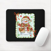 Süßer Patchwork-Schneemann-Bogen Weihnachten Xmas Mousepad (Mit Mouse)