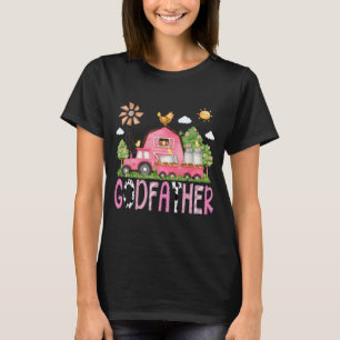 Süßer Pate Geburtstags Mädchen Rosa Farm T-Shirt