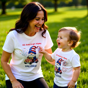 Süßer patriotischer Gnom-Mama Tri-Blend Shirt