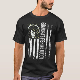 Süßer patriotischer Opa Angelkumpel Junger Fisch T-Shirt