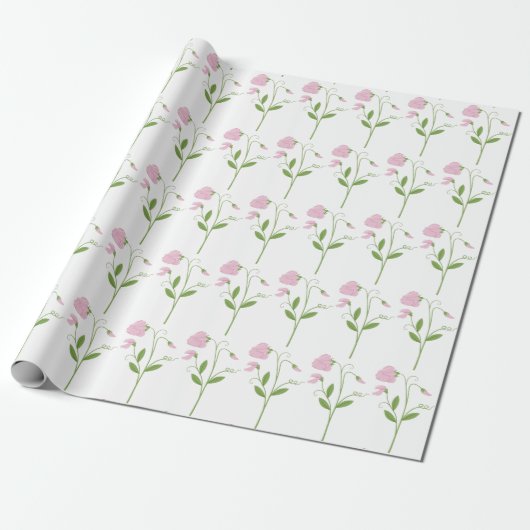 Süßer Pea-Blume Geschenkpapier (Ungerollt)