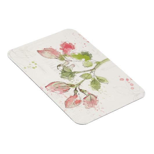 Süßer Pea Wasserfarbe Magnet (Rechte Seite)