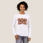 Süßer Peekaboo-Bär Tri-Blend Shirt (Vorderseite voll)
