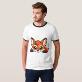 Süßer Peekaboo Fuchs T-Shirt (Vorne ganz)