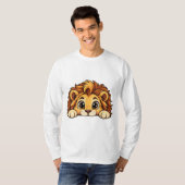 Süßer Peekaboo Löwe T-Shirt (Vorne ganz)