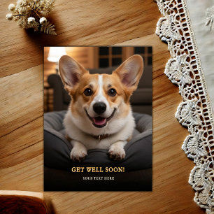 Süßer Pembroke Welsh Corgi Gute Besserung Postkarte