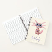 Süßer personalisierter Axolotl Notizblock (Innenseite)