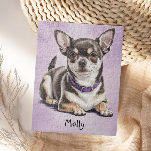 Süßer personalisierter Chihuahua Puzzle
