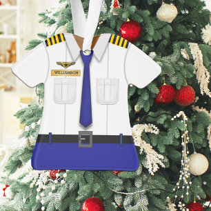 Süßer personalisierter Flugkapitän Ornament