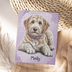 Süßer personalisierter Goldendoodle Puzzle