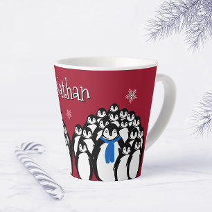 Süßer personalisierter Pinguin Milchtasse