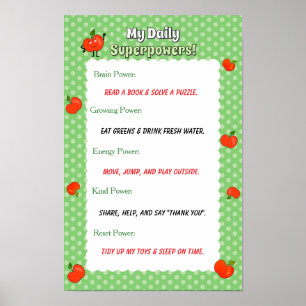 Süßer personalisierter täglicher Routine-Plan für Poster