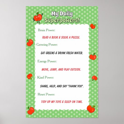 Süßer personalisierter täglicher Routine-Plan für Poster (Vorne)