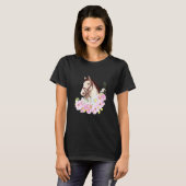 Süßer Pferdekopf mit Blumen Pferd T-Shirt (Vorne ganz)