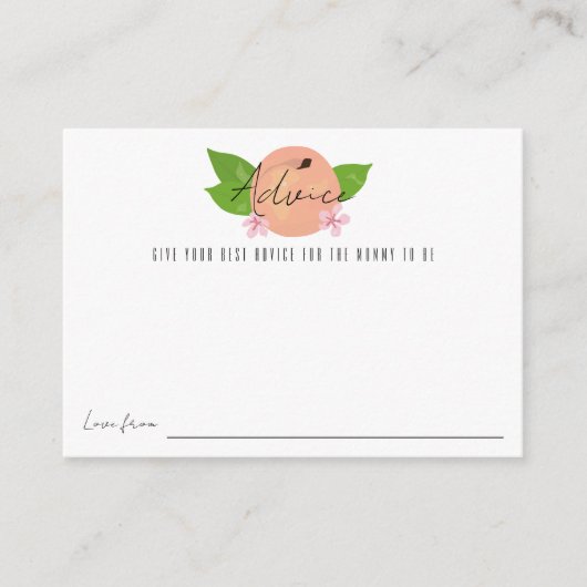 Süßer Pfirsich Hinweiskarte (Vorderseite)