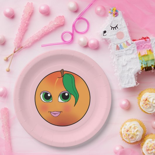 Süßer Pfirsich Pappteller (Party)