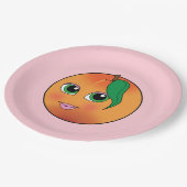 Süßer Pfirsich Pappteller (Schrägansicht)