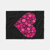 Süßer Pickleball-Herz Valentinstag Pickleball Fleecedecke (Vorderseite (Horizontal))
