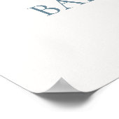 Süßer Pie Blauer Herbst Junge Baby Shower Willkomm Poster (Ecke)