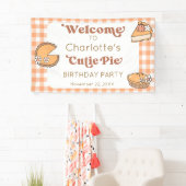 Süßer Pie-Kürbis-Geburtstags-Willkommensbanner Banner (Insitu)