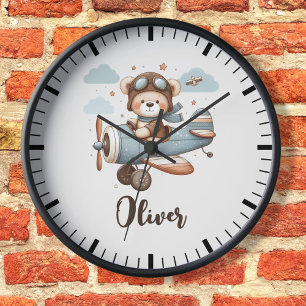 Süßer Pilot Teddybär Personalisiert Uhr