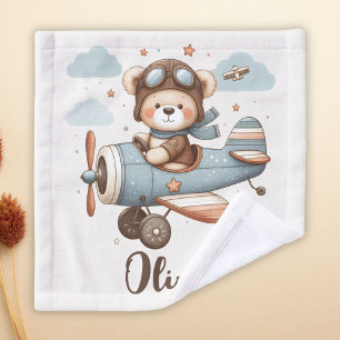 Süßer Pilot Teddybär Personalisiert Waschlappen
