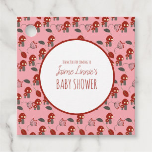 Süßer Pilz Baby Shower Garten Wald Danke Geschenkanhänger