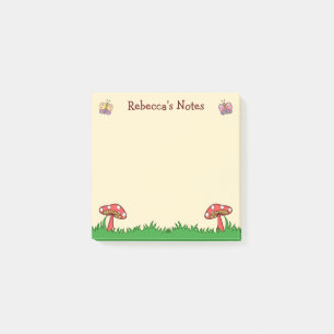 Süßer Pilz Fliegenpilz Personalisiert Post-it Klebezettel