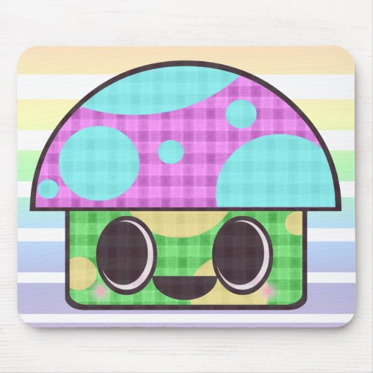 SÜßER PILZ GINGHAM PATCHWORK KARO MOUSEPAD (Vorne)