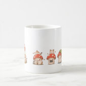 Süßer Pilz & Kätzchen Kaffeebecher – Whimsical Cot Kaffeetasse (Mittel)