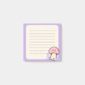 Süßer Pilz Lila Lined Klebezettel Post-it Klebezettel (Vorderseite)