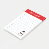 Süßer Pinguin & bearbeitbare Dinge-zu-tun-Notizen Post-it Klebezettel (angewinkelt)