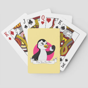 Süßer Pinguin-Cartoon Spielkarten