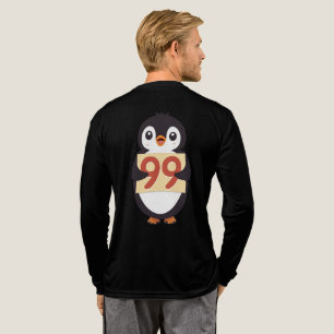 Süßer Pinguin, der ein Schild mit der Nummer 99 da Tri-Blend Shirt