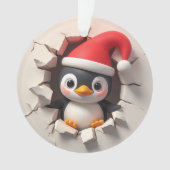 Süßer Pinguin doppelseitiger Weihnachtsbaumschmuck Ornament (Vorderseite)