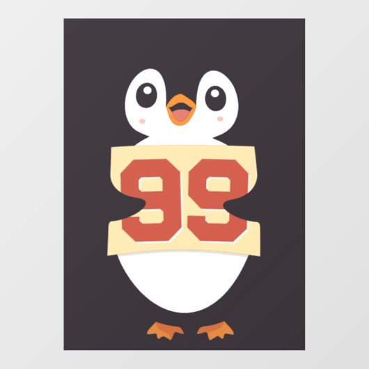 Süßer Pinguin mit einem Schild (Blatt)