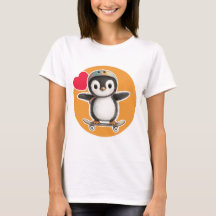 Süßer Pinguin mit Skateboard