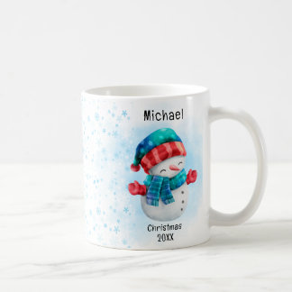 Süßer Pinguin Personalisierter Name Weihnachten Kaffeetasse