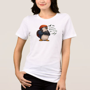 Süßer Pinguin sammelt Momente, keine Dinge Reise Tri-Blend Shirt
