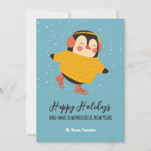 Süßer Pinguin-Schnee-Feiertag Frohe Weihnachten un