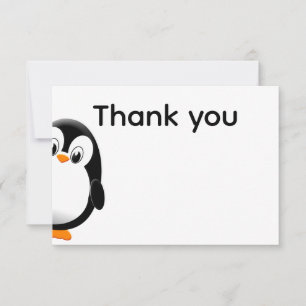 Süßer Pinguin Schwarz und Weiß Mitteilungskarte
