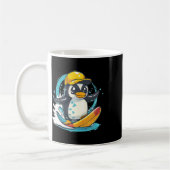 Süßer Pinguin surft Kaffeetasse (Links)