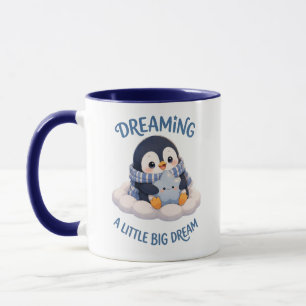 Süßer Pinguin träumt einen kleinen großen Traum Bl Tasse
