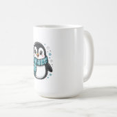 Süßer Pinguin Winter Kaffeetasse (VorderseiteRechts)
