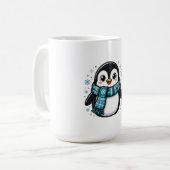 Süßer Pinguin Winter Kaffeetasse (Vorderseite Links)