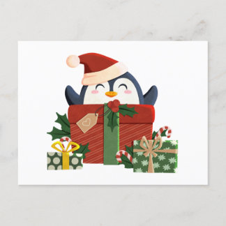Süßer Pinguin wünscht frohe Weihnachten