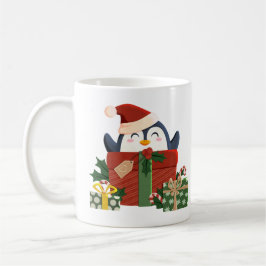 Süßer Pinguin wünscht frohe Weihnachten Kaffeetasse